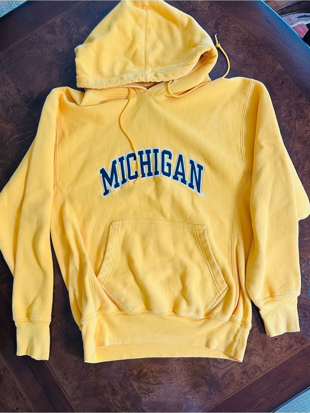 Michigan Men's Hoodie Sweatshirt - Yellow size S